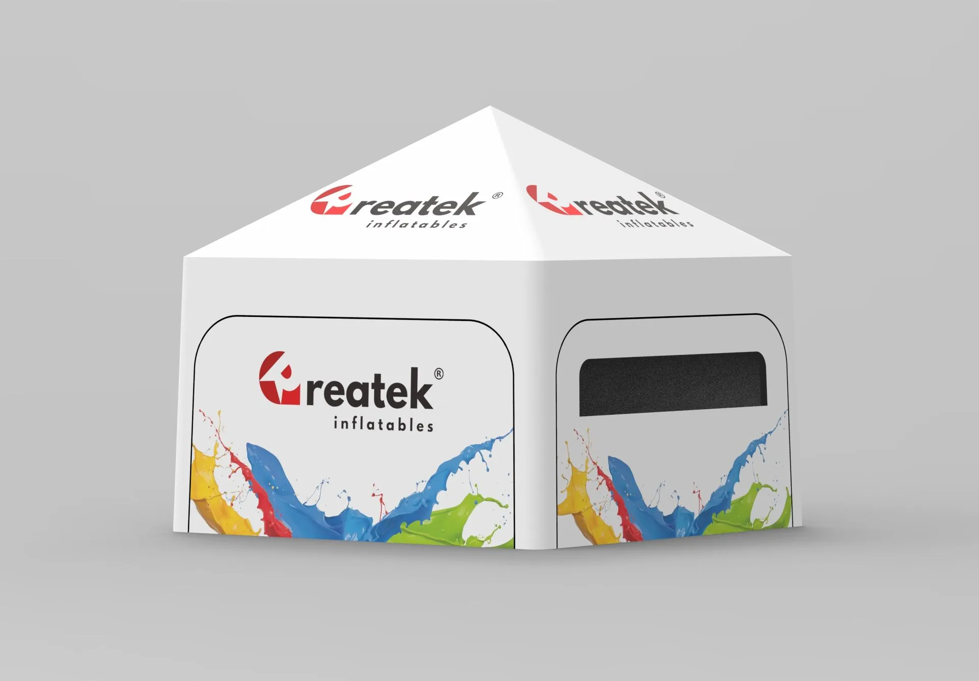Reklamný Nafukovací Pneumatický Stan - A tvar - 5 x 5 m